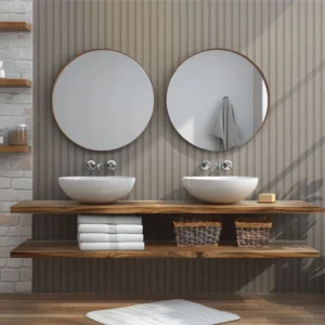 Decorwall Vari Wave Grey Slat Panel