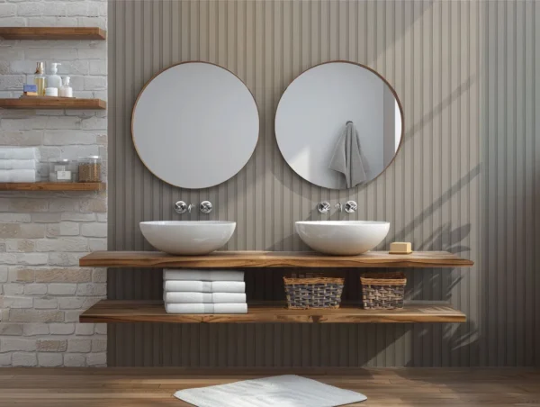 Decorwall Vari Wave Grey Slat Panel