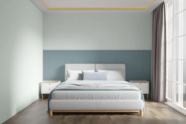 Blue-Vari-Slat-Panel-Half-Wall-Bedroom-Situ Decorwall Blue Vari Slat Panel