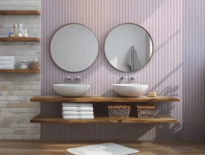 Decorwall Vari Wave Pink Slat Panel